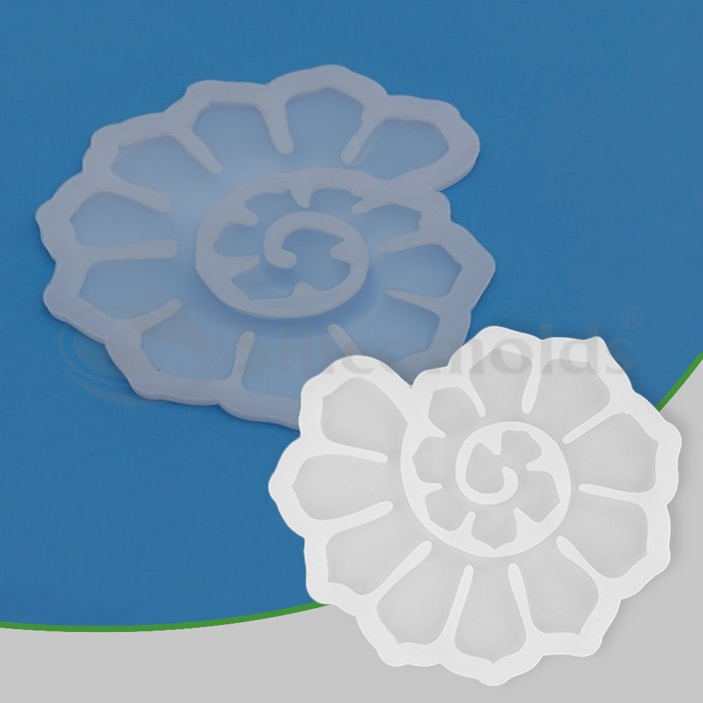 SILICOMOLDS-SPIRAL FLOWER MOLDS -URP-263-RM